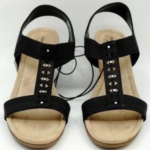 East 5th EF Lynden Wedge - Black -  size 10W - NIB